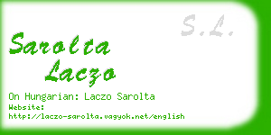 sarolta laczo business card